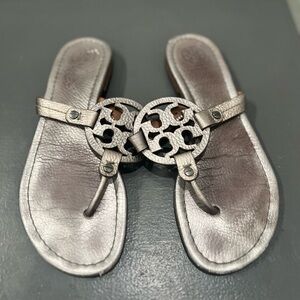 Tory Burch Silver Miller Sandals